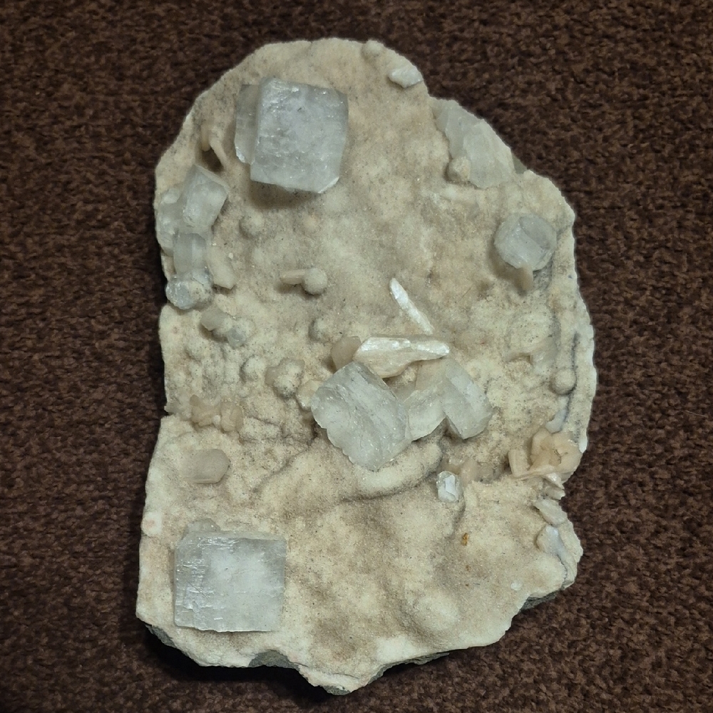 Natural Mineral Specimen with Crystals